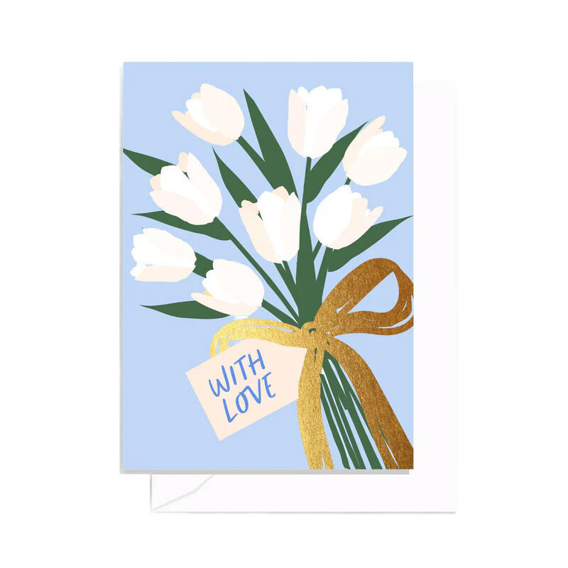 Elm Paper White Flower Bunch Card image number 0