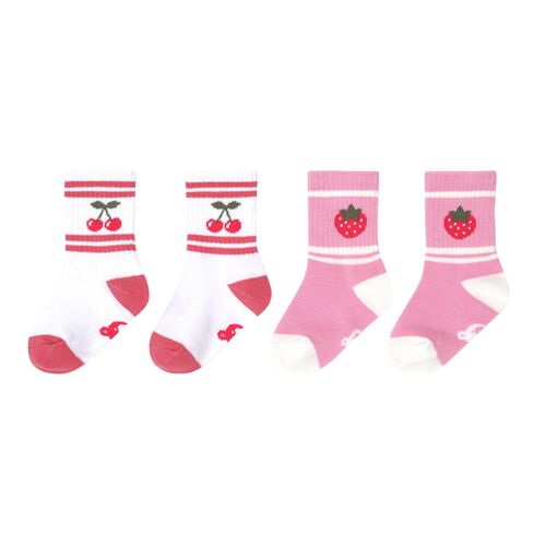 Huxbaby 2Pk Girls Sport Sock 6M-2Y