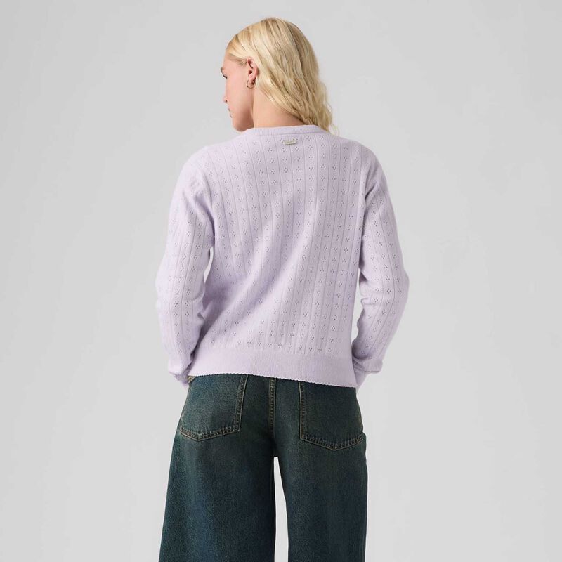 Levi's Super Soft Crewneck Cardi Pointelle Lavender Blue image number 1
