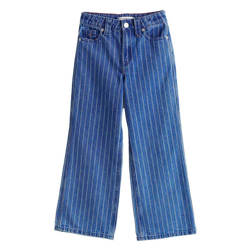Tommy Hilfiger Mabel Stripe Wide Leg Jeans 8-16Y image number 0