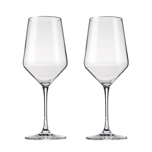 Viski Raye Crystal Bordeaux Glasses Set Of 2