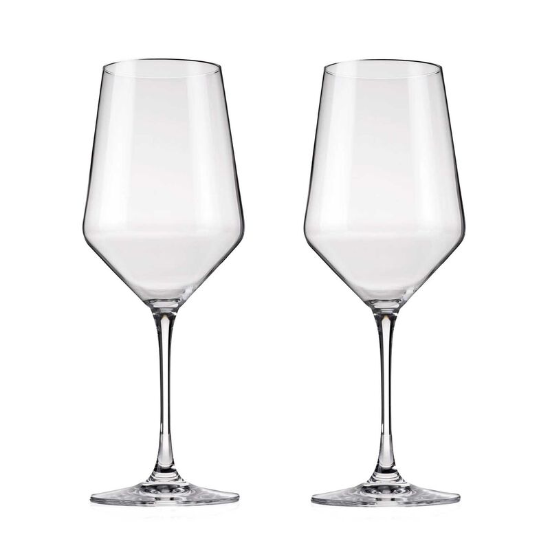 Viski Raye Crystal Bordeaux Glasses Set Of 2 image number 0