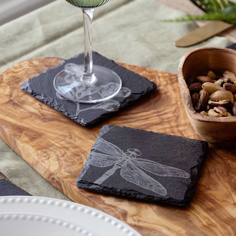 Selbrae House Single Slate Coaster - Dragonfly image number 1