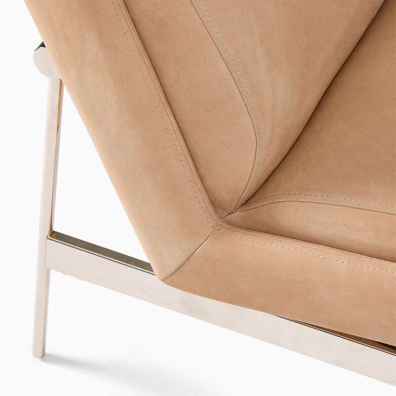 West Elm Lacon Leather Slipper Chair image number 3