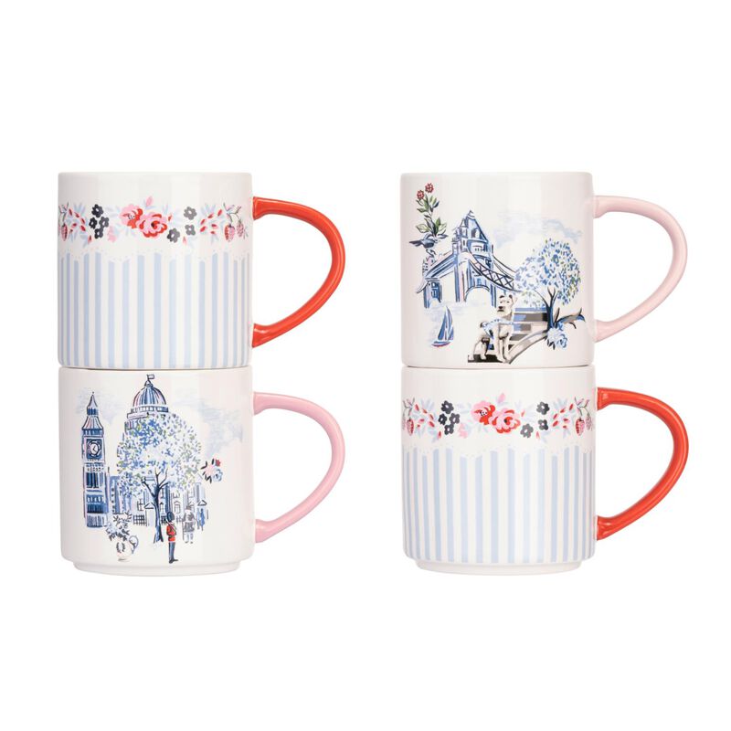 Cath Kidston London 4Pk Stacking Mug image number 1