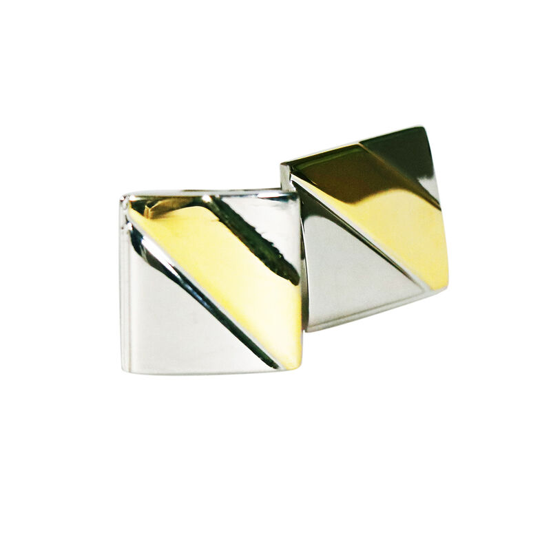 Fellini Gold Diagonal Cufflinks image number 0