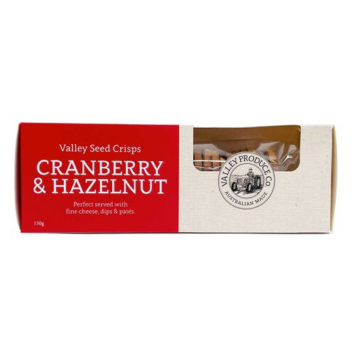 Valley Produce Co. Seed Crisps Cranberry Hazelnut 150g