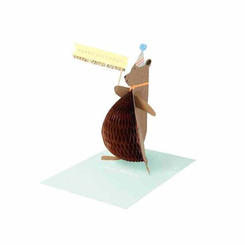 Meri Meri Honey Bear Stand-Up Card