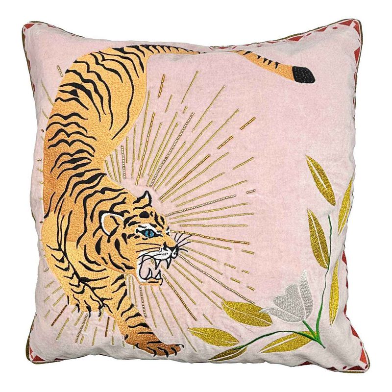 House Of Disaster Inked Tiger Cushion image number 0