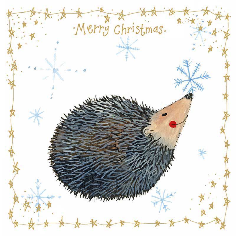 Alex Clark Christmas Hedgehog & Snowflake Box Of 10 Cards image number 0