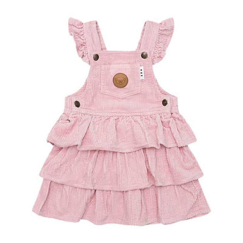 Huxbaby Blush Cord Tiered Overall Dress 1-2Y image number 0