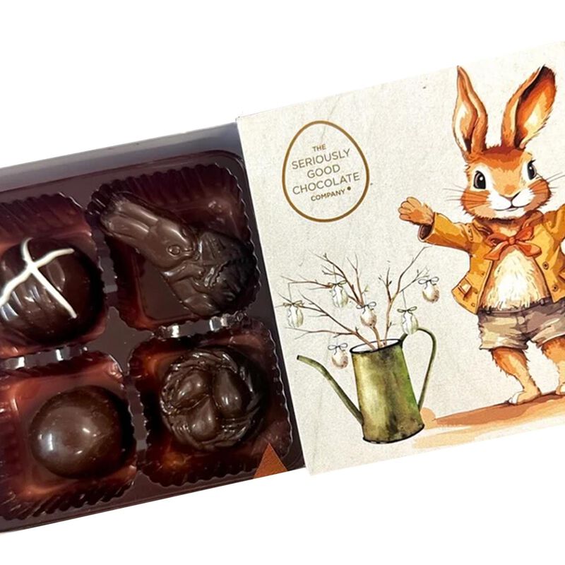 Seriously Good Chocolate Vintage Hare Box of 4 - Assorted Flavours image number 1