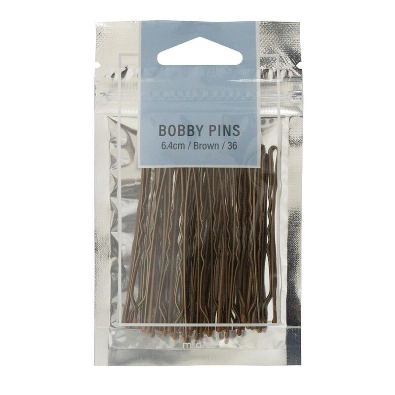Mae Bobby Pins 6.4cm Brown (36) image number 0