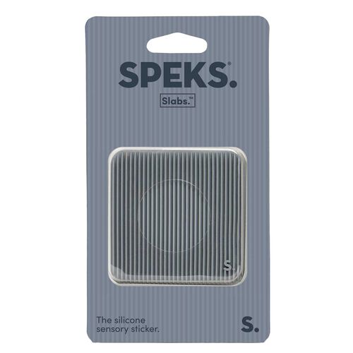 Speks Slabs Square Sensory Sticker - Groove Grey