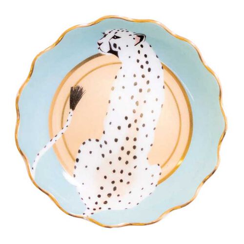 Yvonne Ellen Fluted Trinket Dish -Leopard