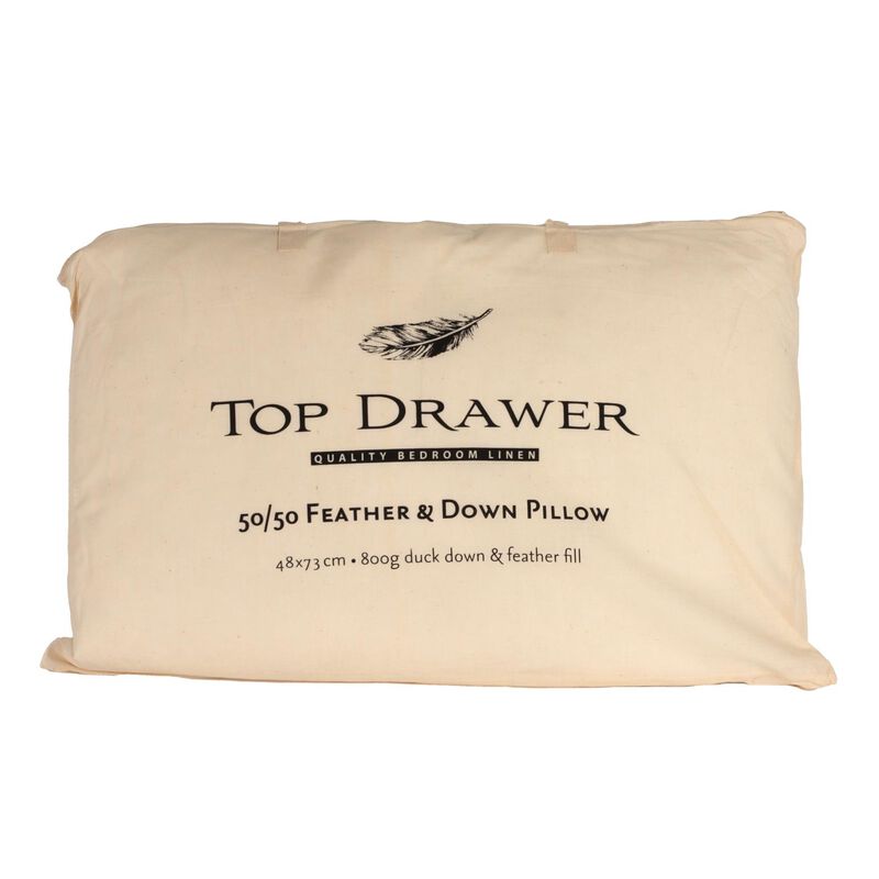 Top Drawer Feather Down 50/50 Pillow 800g image number 0