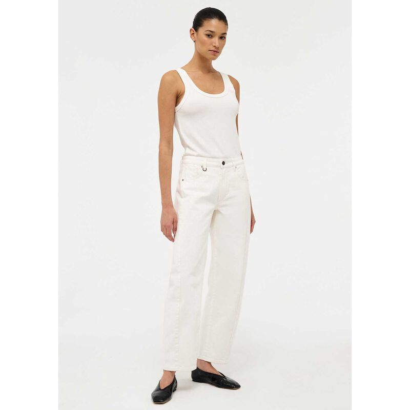 Neuw Amber Barrel Fresh White Jeans image number 1
