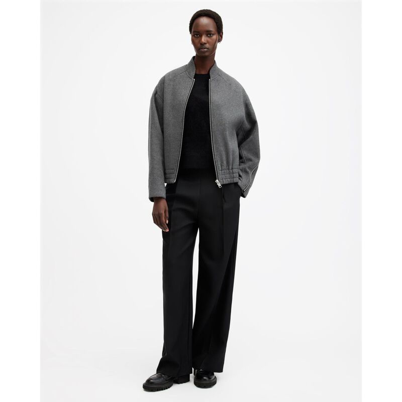 AllSaints Hackney Cropped Bomber Jacket image number 3