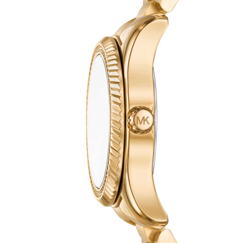 Michael Kors Lexington Three-Hand Gold-Tone Stainless Steel Watch image number 2