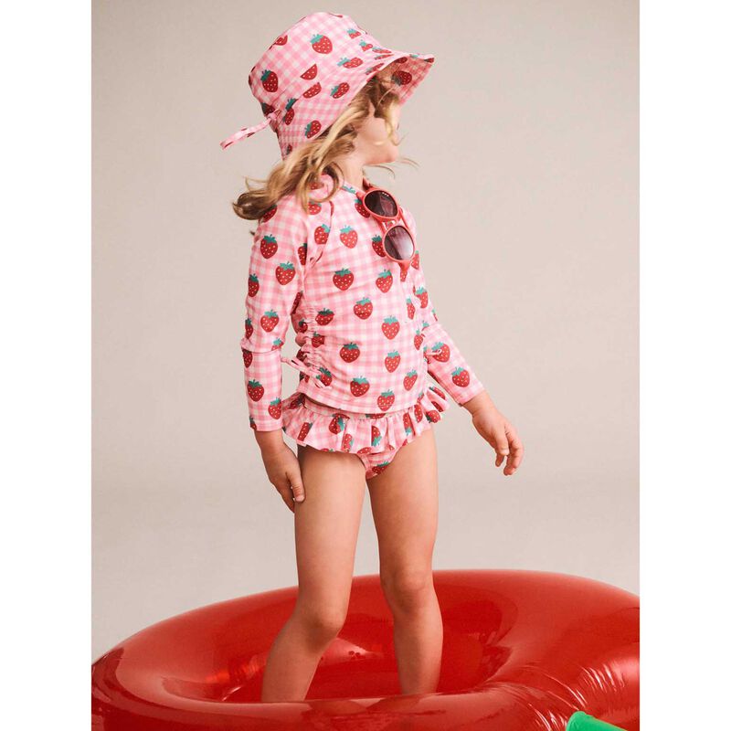 Huxbaby Strawberry Check 2Pc Swim Set 3-5Y image number 1