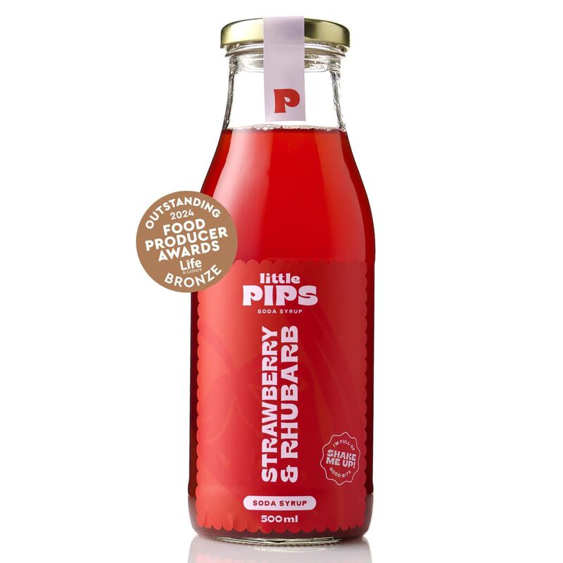 Little Pips Soda Syrup Strawberry & Rhubarb 500ml image number 0