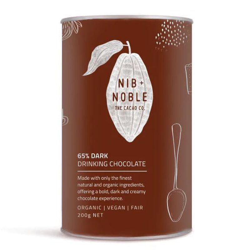 Nib & Noble 65% Dark Organic Drinking Chocolate 200g image number 0