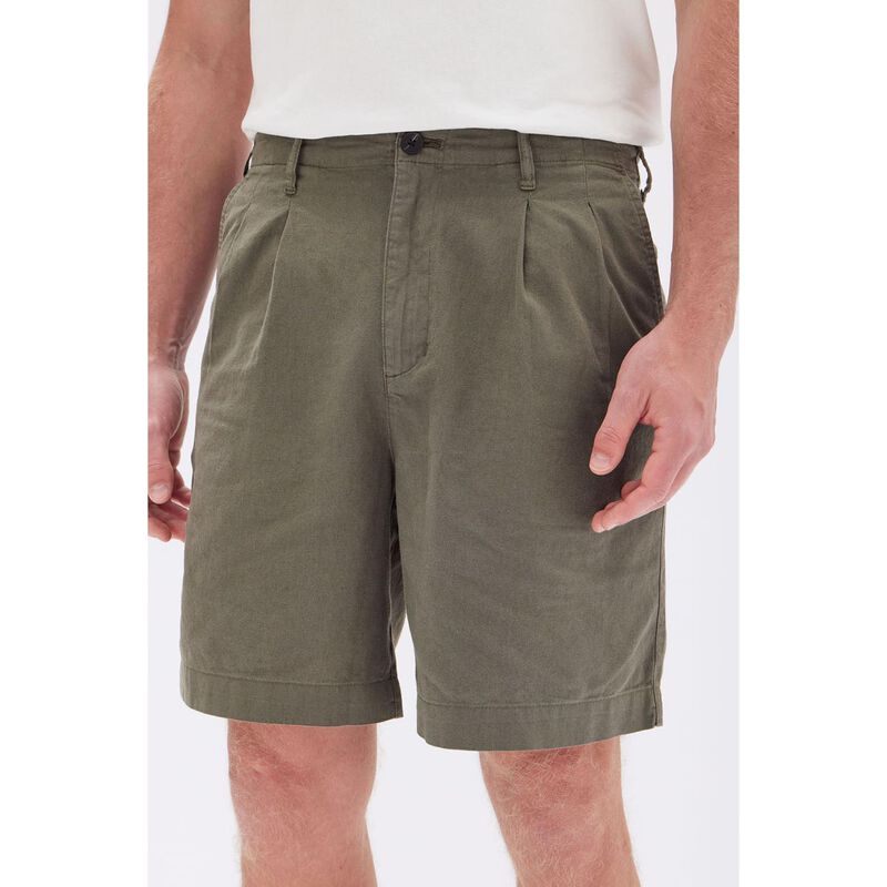 Assembly Label Stan Pleated Cotton Linen Short Military image number 2