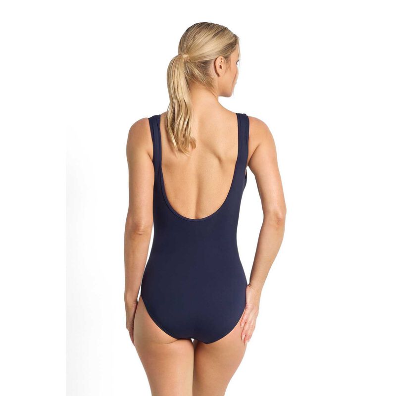 Jantzen Cosmopolitan Mesh Frill One Piece Navy image number 1