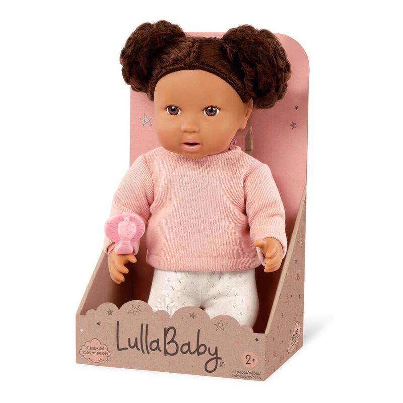 Lullababy 14" Doll W/ Hair & Pink Top image number 1