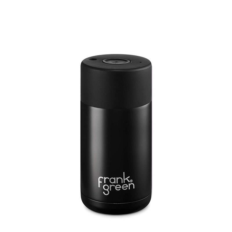 frank green 12oz Ceramic Cup with Push Button Lid Midnight image number 0