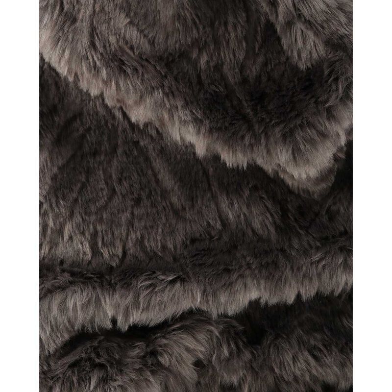Heirloom Faux Fur Feather Cushion - Pewter Chinchilla 45X45cm image number 1