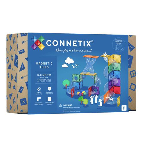 Connetix Tiles Rainbow Ball Run Expansion Pack 66 pc