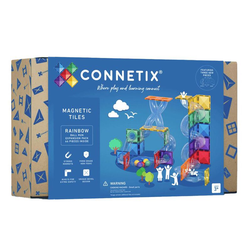 Connetix Tiles Rainbow Ball Run Expansion Pack 66 pc image number 0
