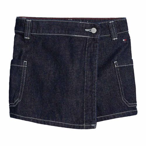 Tommy Hilfiger Cargo Denim Skort Rinse 4-7Y