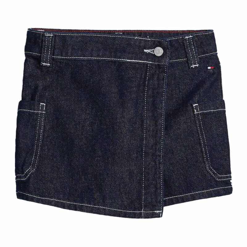 Tommy Hilfiger Cargo Denim Skort Rinse 4-7Y image number 0