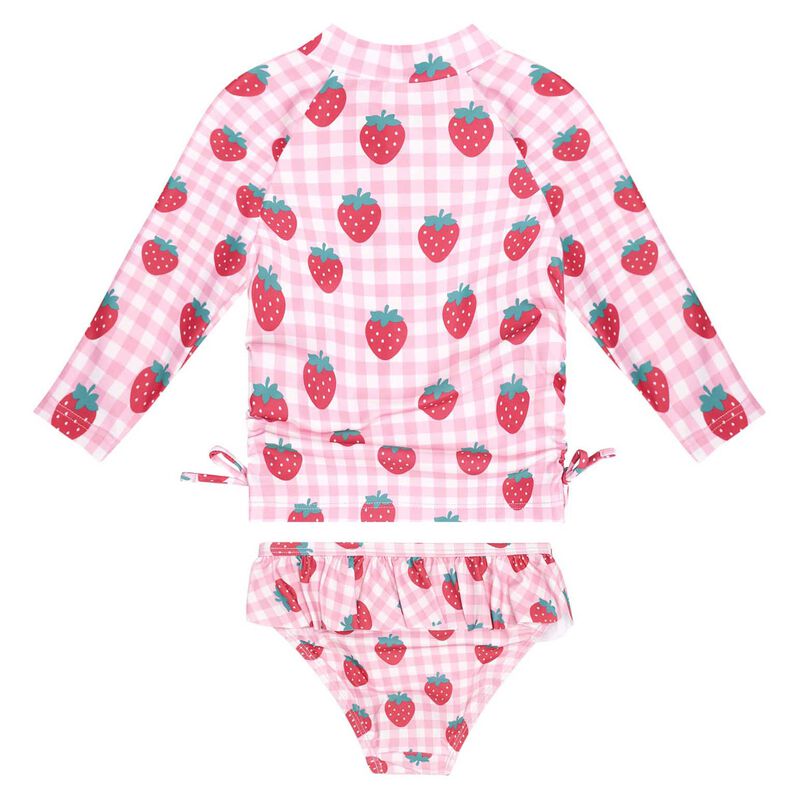 Huxbaby Strawberry Check 2Pc Swim Set 3-5Y image number 3