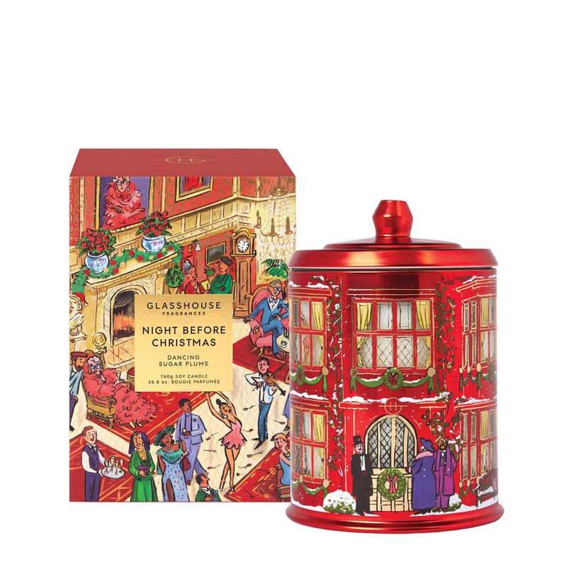 Glasshouse Fragrances Night Before Christmas Soy Candle 760g image number 0