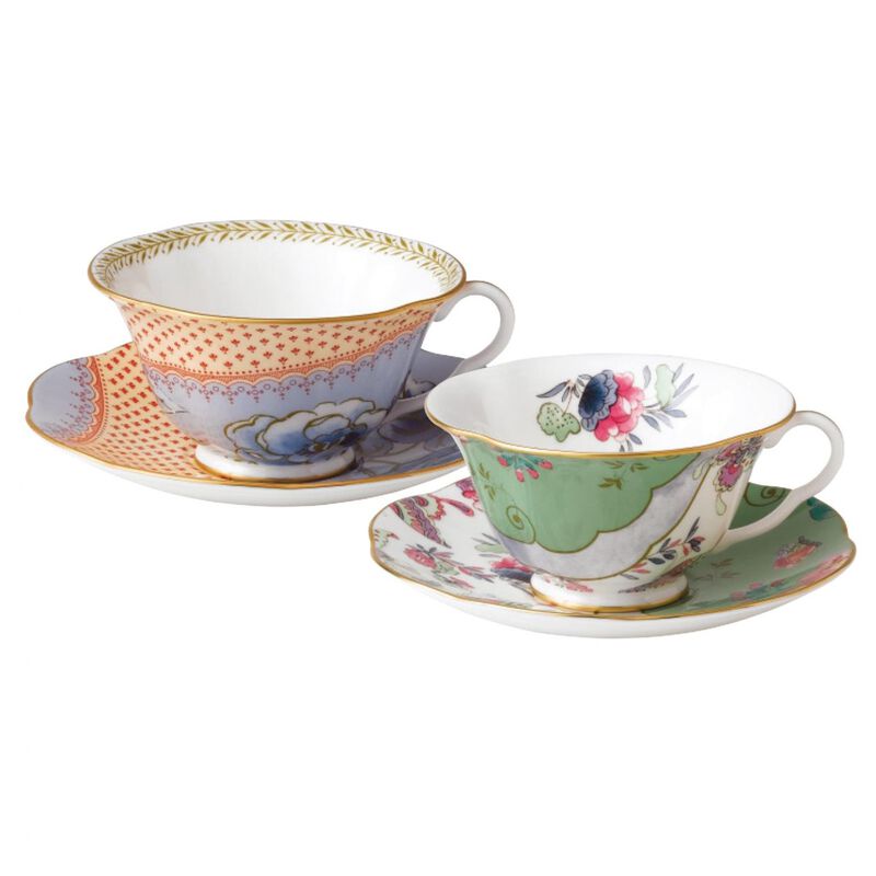 Wedgwood Butterfly Bloom 2 Teacups & Saucers Gift Set image number 0