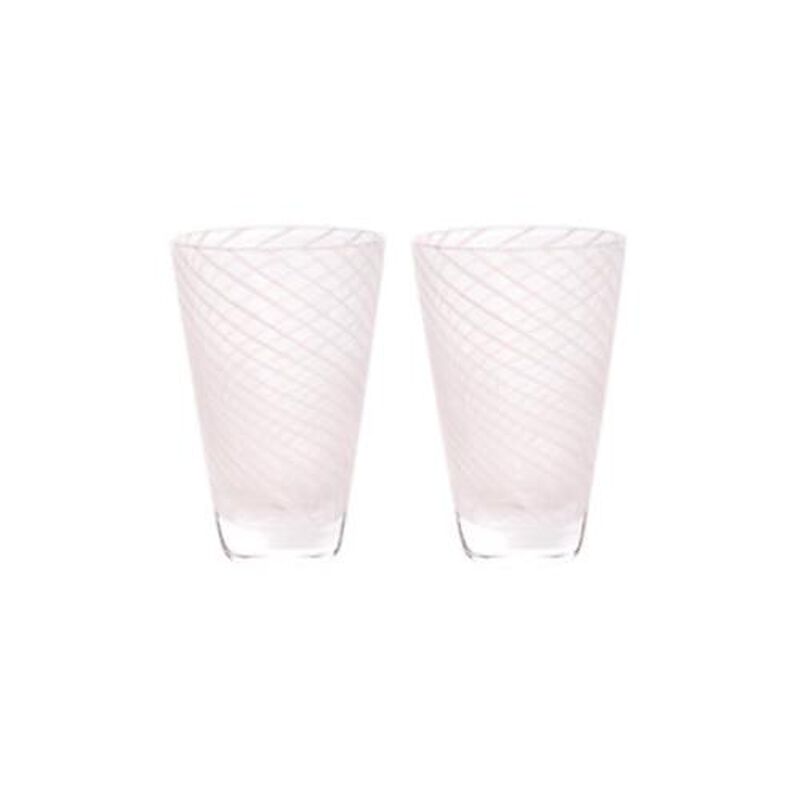 OYOY Yuka Swirl Glass Pack Of 2 Rose image number 0