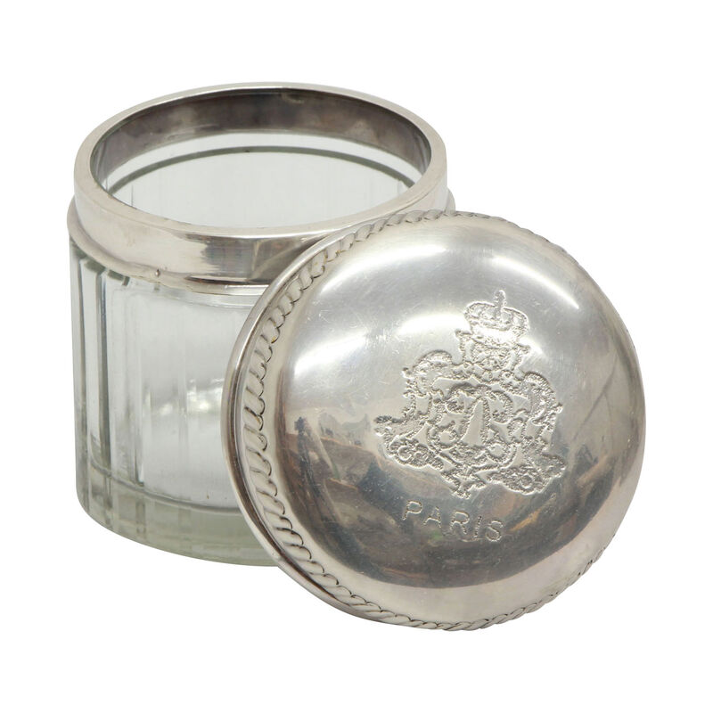 French Country Paris Glass Cannister Large image number 1