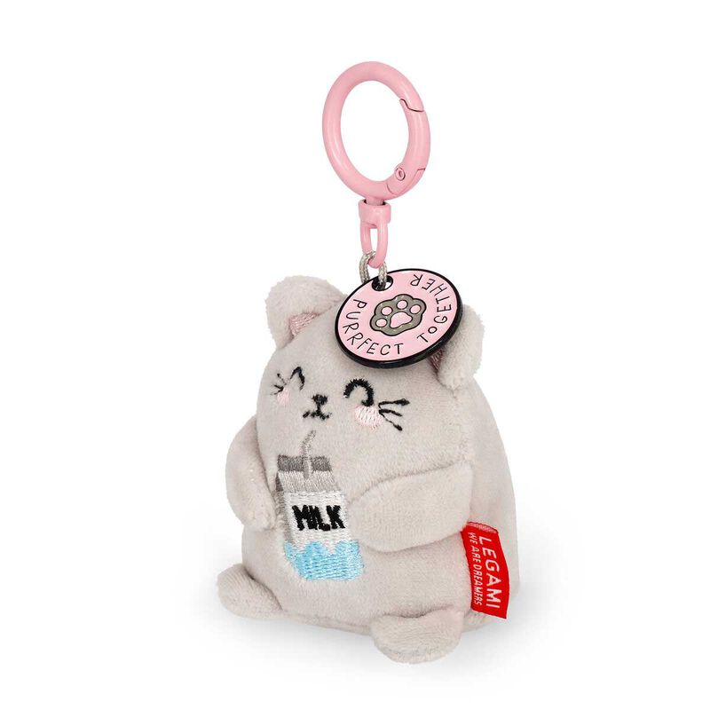 Legami Super Soft! Tiny Plush Key Ring - Kitty image number 3