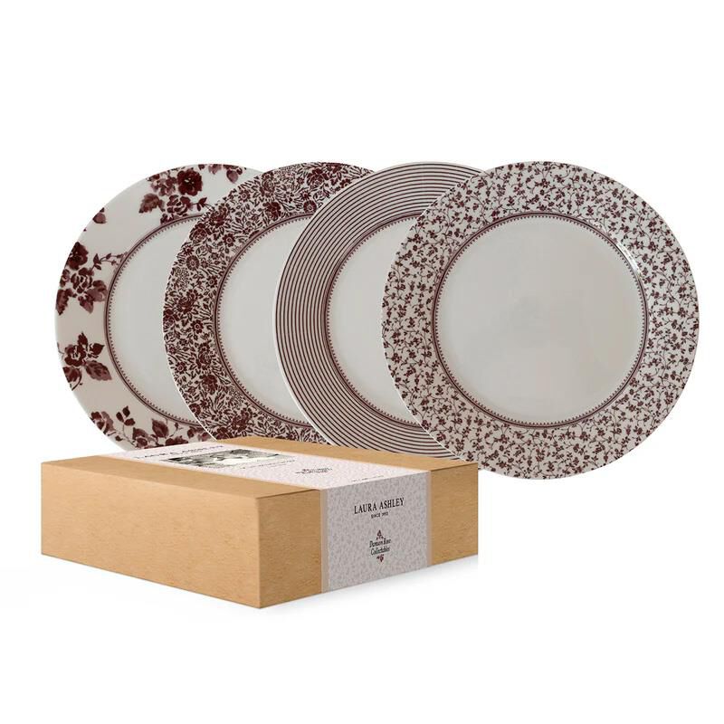 Laura Ashley Damson Limited Edition Set/4 Plates In Giftbox image number 0