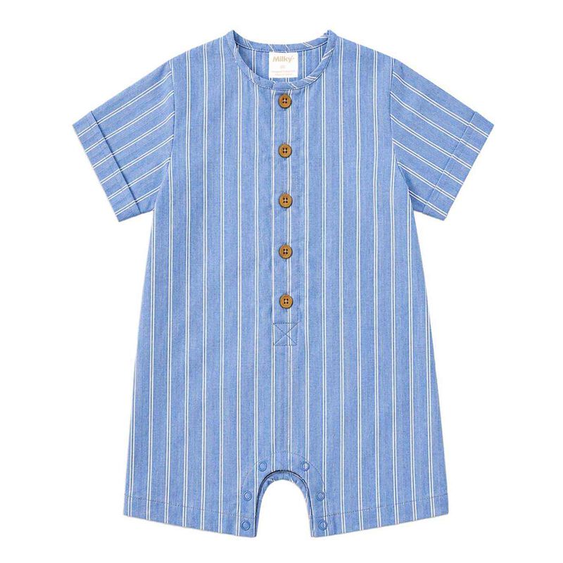 Milky Stripe Playsuit 00-1Y image number 0
