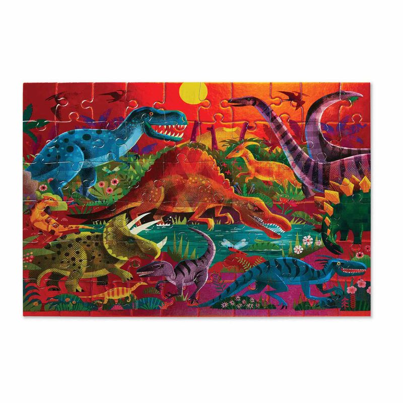 Croc Creek 60Pc Foil Puzzle Dazzling Dinos image number 1