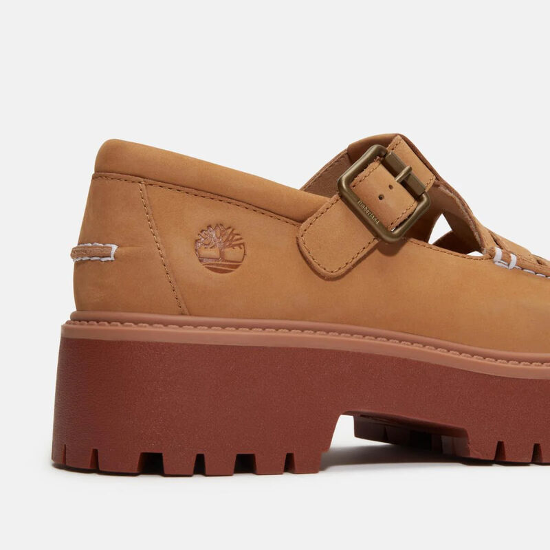Timberland Womens Stone Street Shoe EN3 Medium Beige Nubuck image number 2