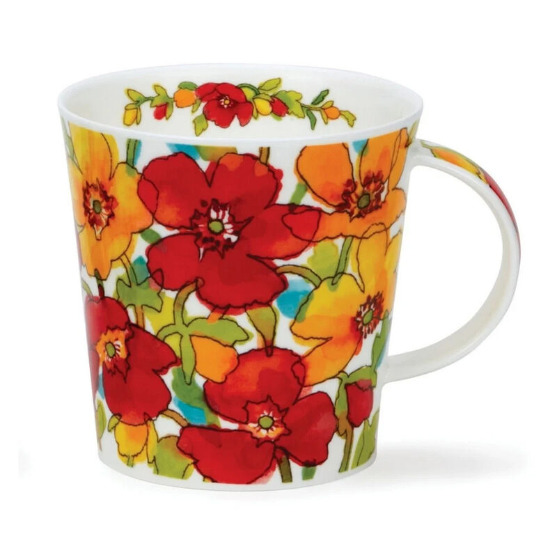 Dunoon Cairngorm Flower Shower Red Mug image number 0