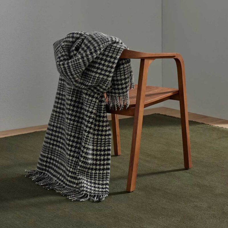 Weave Home Helmsdale Houndstooth Check Wool Blanket image number 1