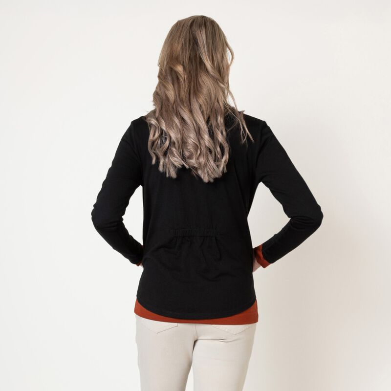 B Merino Rib Trim Cardi image number 1