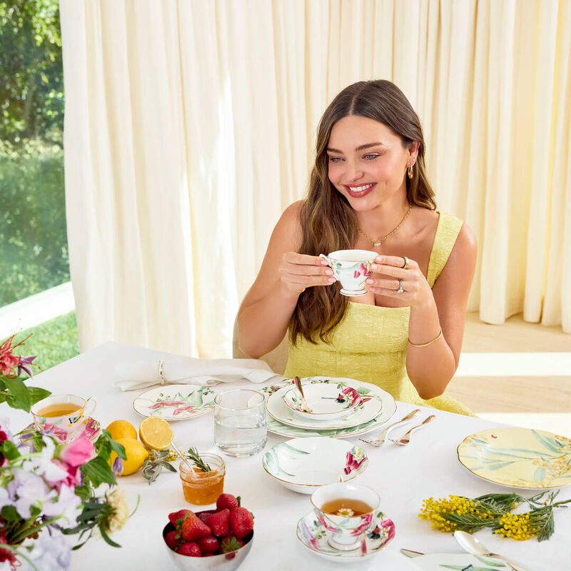 Miranda Kerr Australiana Teacup Saucer Plate White 3 Pieces image number 3