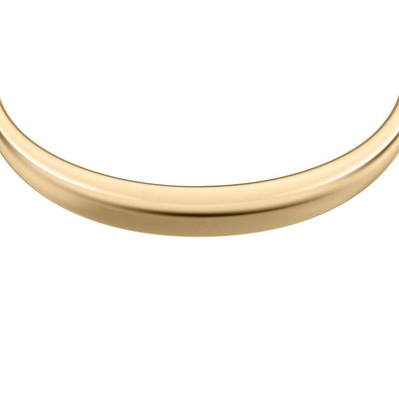 Fossil Ellis Domed Collection Gold-Tone Stainless Steel Bangle Bracelet image number 1